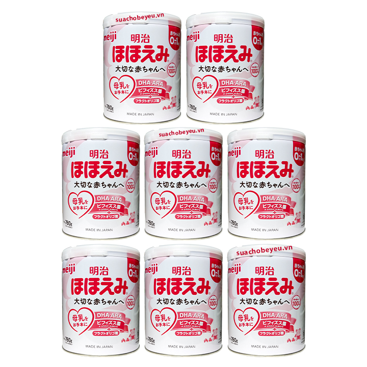 Thùng Sữa Meiji nội địa Nhật Bản 800g cho trẻ 0-1 tuổi
