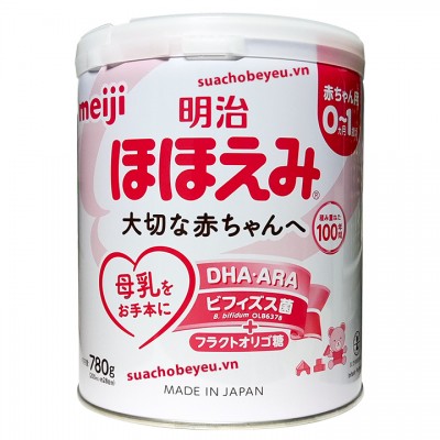 Sữa Meiji nội địa Nhật Bản cho trẻ 0-1 tuổi lon 800g