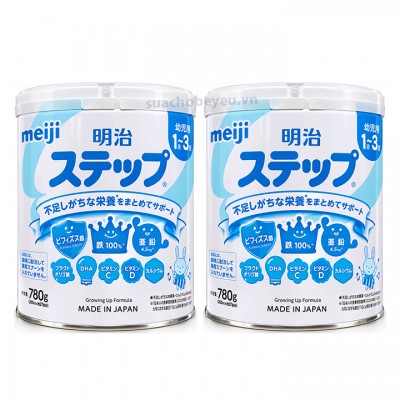Combo 2 lon Sữa Meiji nội địa Nhật Bản 780g cho trẻ 1-3 tuổi