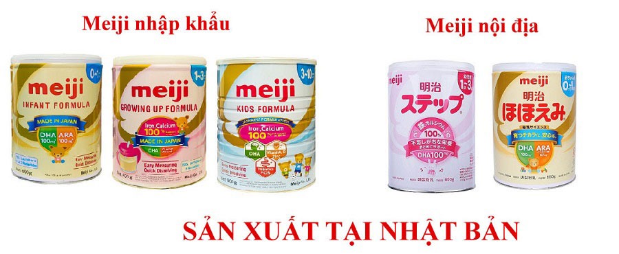 Mẹ chọn sữa Meiji nội địa hay sữa Meiji nhập khẩu