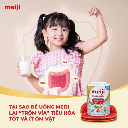 Sữa Meiji Kids Formula cho trẻ 3-10 tuổi nhập khẩu lon 900g