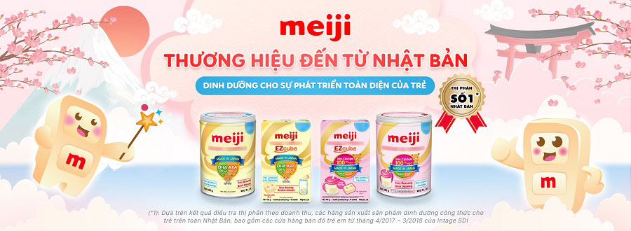 Sữa Meiji nội địa Nhật Bản 800g cho trẻ 1-3 tuổi