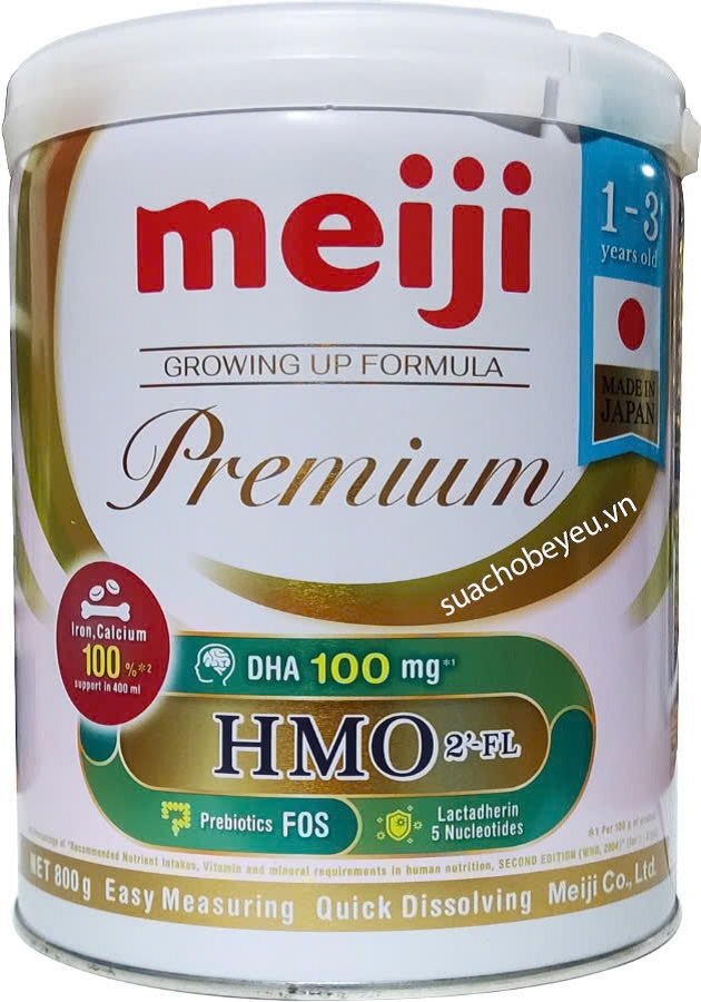 Sữa Meiji Premium Nhật Bản lon 800g cho trẻ 1-3 tuổi