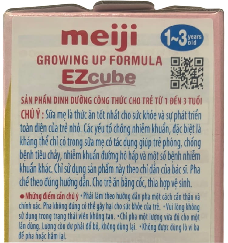 Sữa Meiji Growing Up Formula dạng thanh nhập khẩu cho trẻ 1-3 tuổi