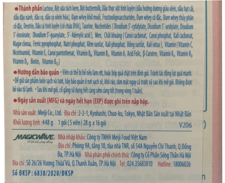 Sữa Meiji Growing Up Formula dạng thanh nhập khẩu cho trẻ 1-3 tuổi