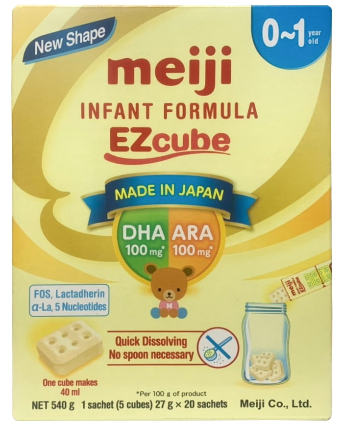 Sữa Meiji Infant Formula dạng thanh nhập khẩu cho trẻ 0-1 tuổi