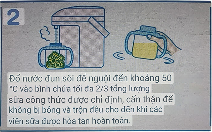 Hướng dẫn cách pha Sữa Meiji Growing Up Formula dạng thanh nhập khẩu, 1-3 tuổi